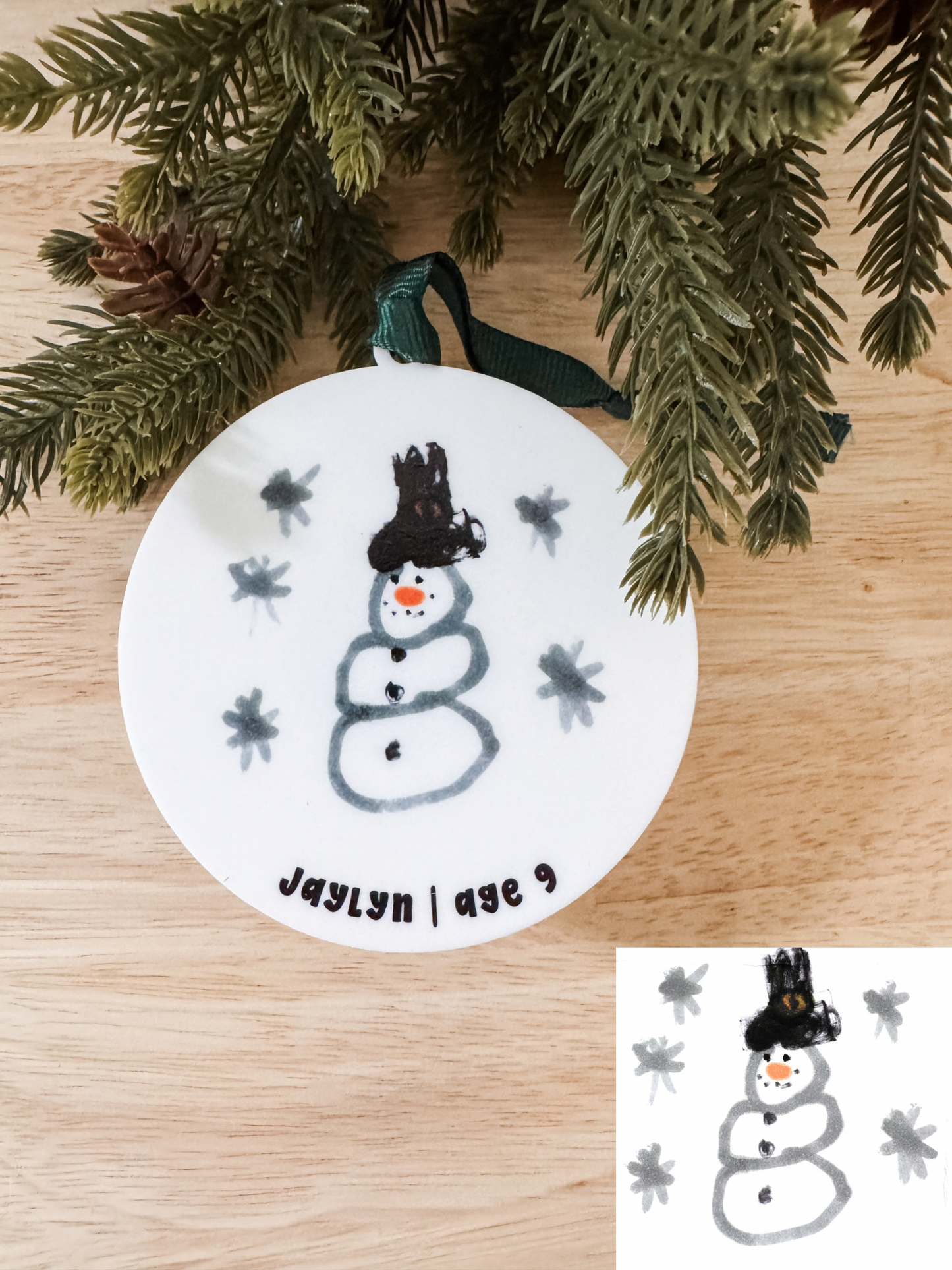 Keepsake Kids Drawing Tree Ornament | Personalized Christmas Gift | Keepsake Gift | Kid's Artwork