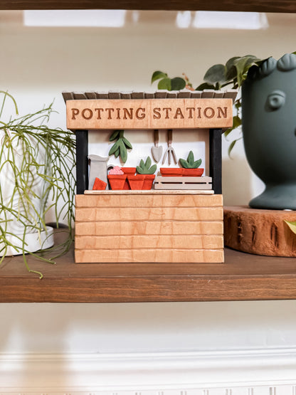 Wood Cart Shelf Sitters