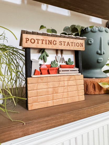 Wood Cart Shelf Sitters