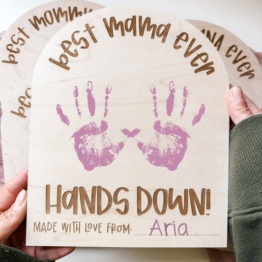 DIY I Love You Mom | Kid’s Handprint Craft | Mother’s Day Gift Craft | Paint + Brush NOT included (Copy)